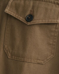 Overshirt van geborstelde keper