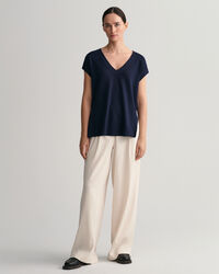 Spencer met V-hals van linnenmix