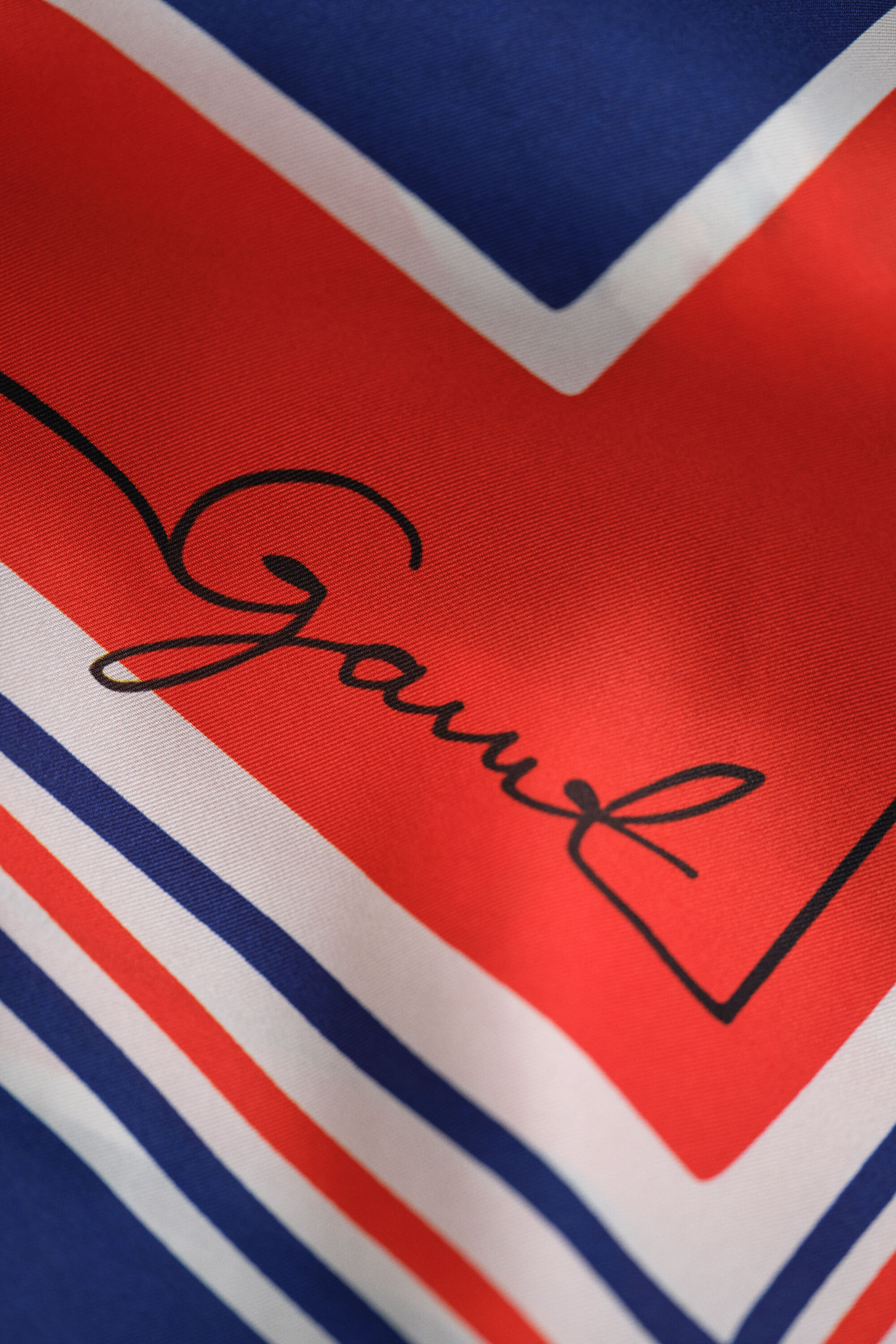 Zijden sjaal met nautische streep