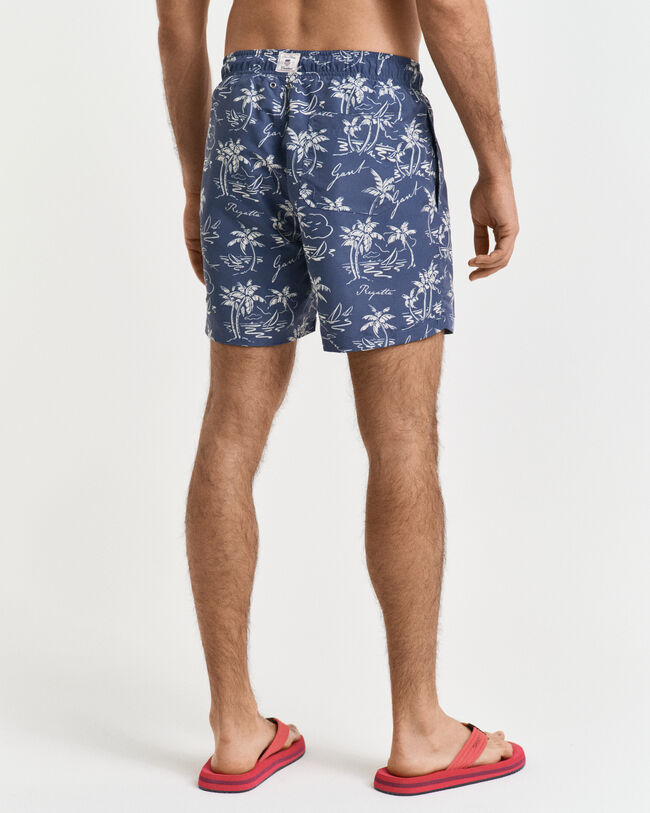 Zwemshort met eilandprint