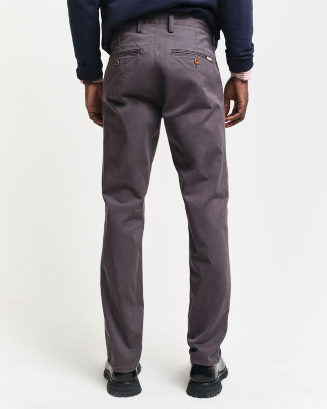 Slim Fit chino van keperstof