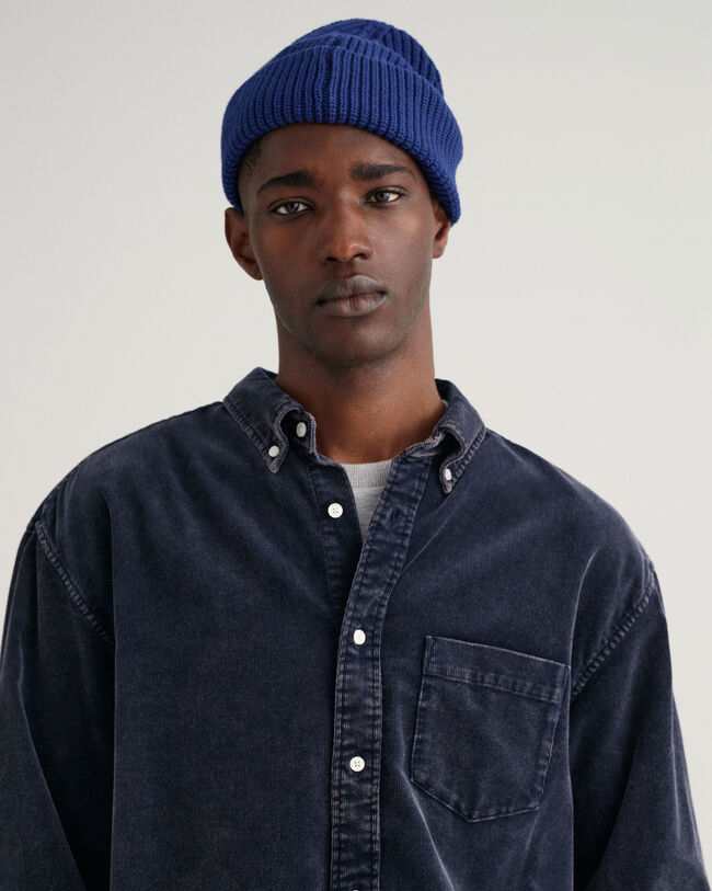 Relaxed Fit sterk verwassen corduroy overhemd