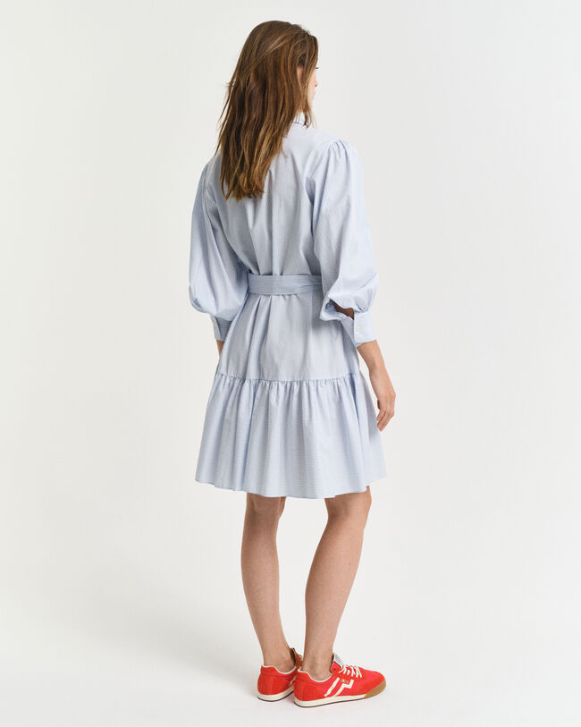 Gestreepte klassieke poplin jurk