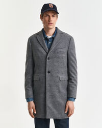 Tweekleurige wollen jas