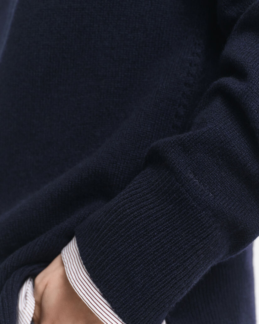 Trui met ronde hals van een zachte wol-kasjmiermix