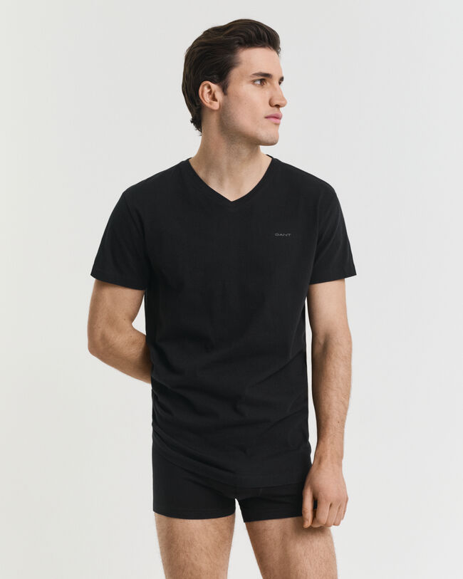 Set van twee T-shirts met V-hals