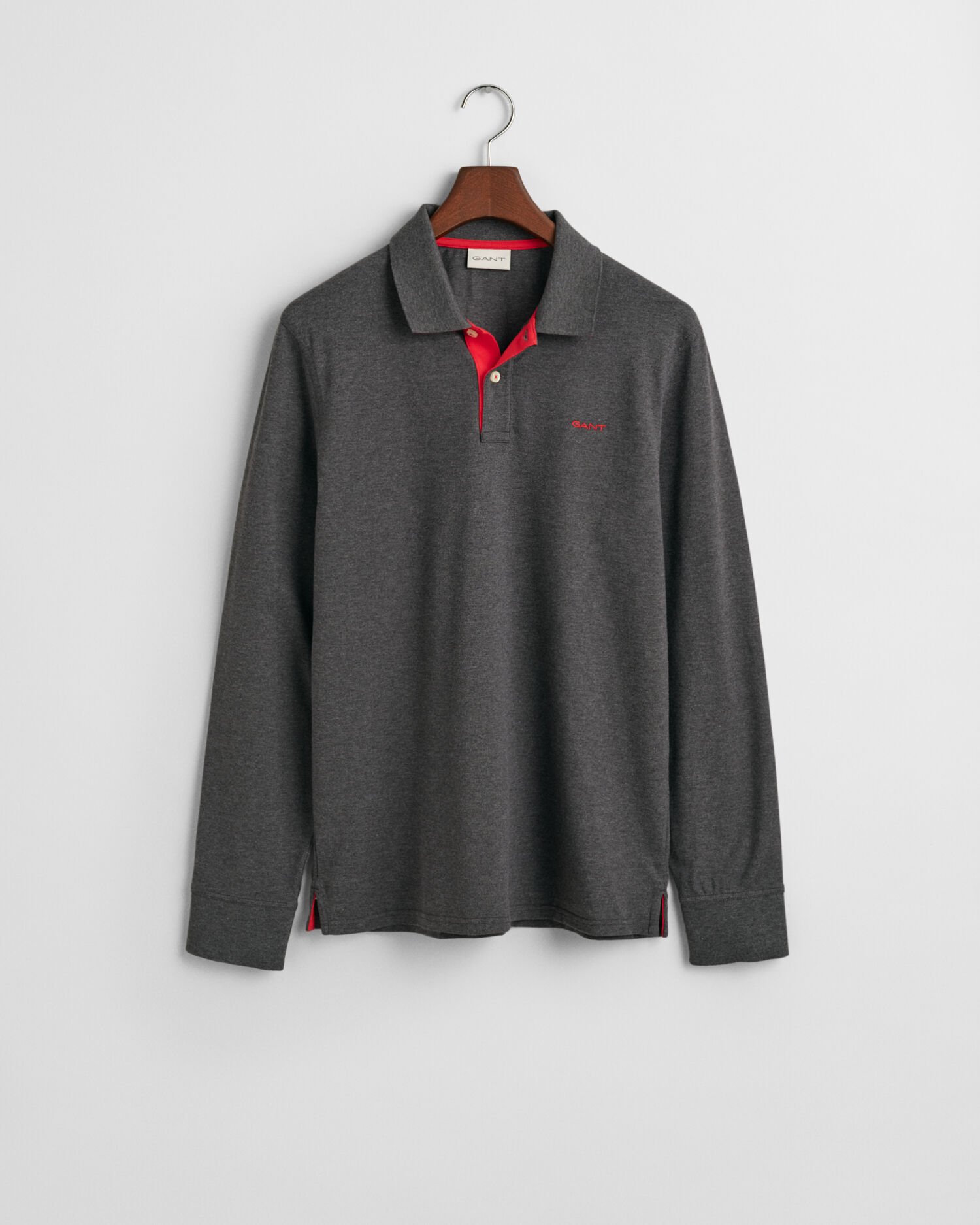 Piqué Rugger met contrasterend detail