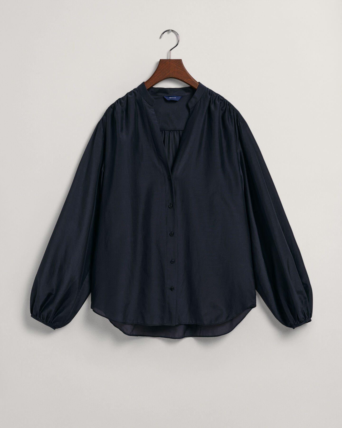 Relaxed Fit blouse van katoen en zijde