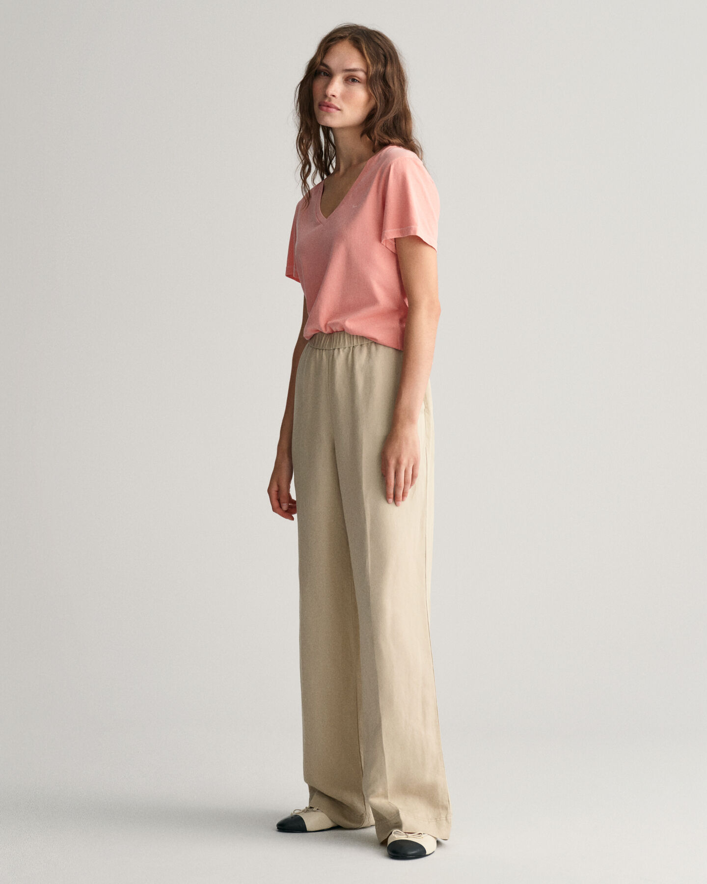 Relaxed Fit Pull-On broek van linnenmix