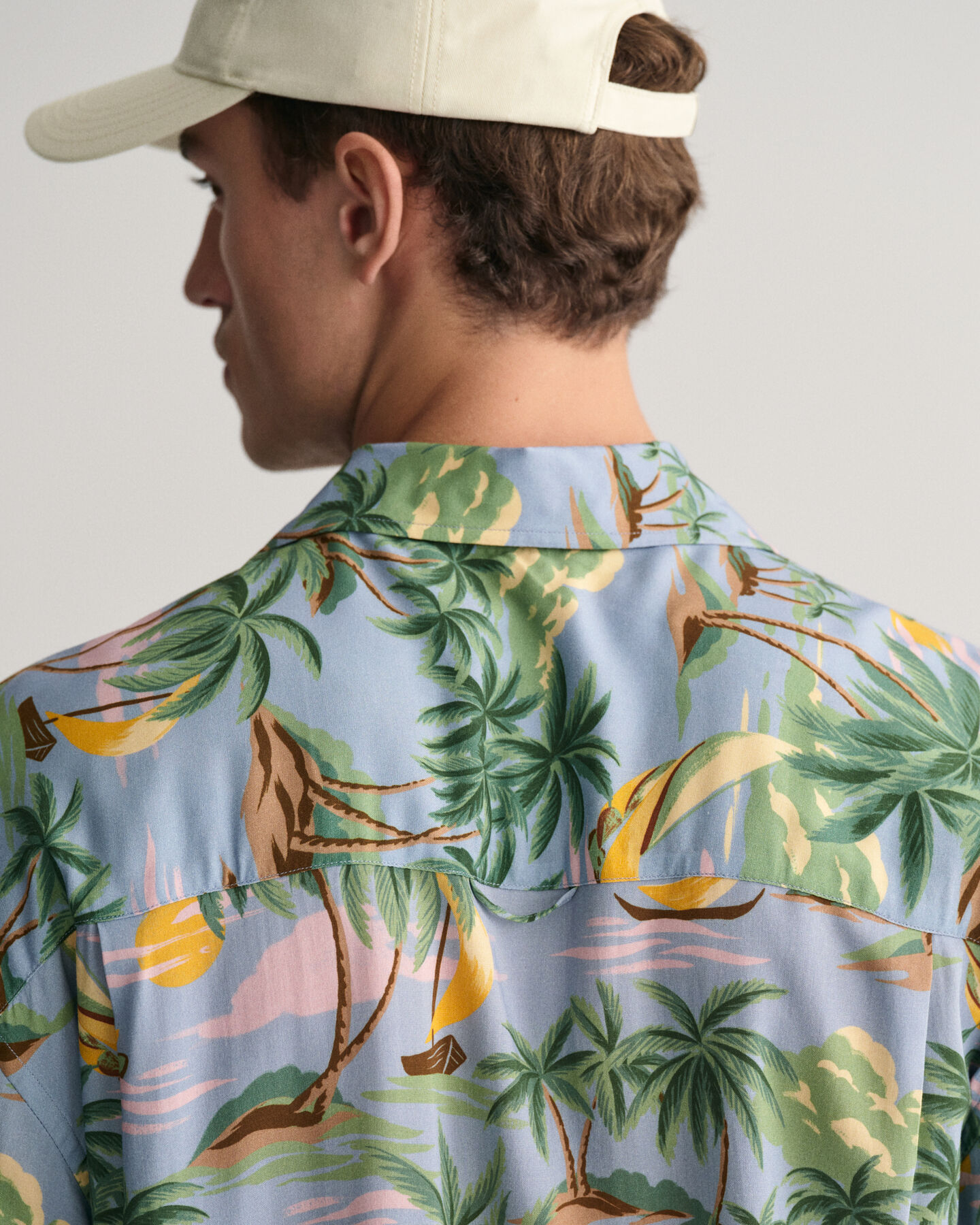 Regular Fit Hawaiian Print overhemd met korte mouwen