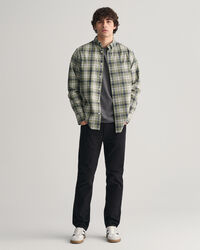 Regular Fit poplin overhemd met ruitjes