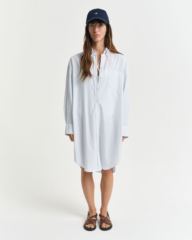 Oversized gestreept Luxury Oxford jurk