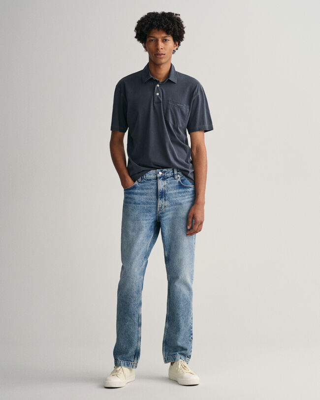 Sunfaded jersey poloshirt