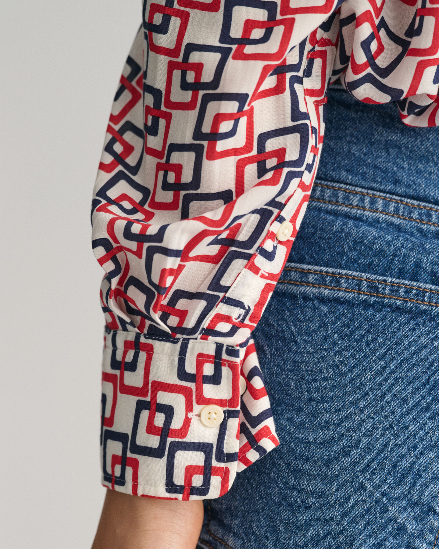 Relaxed Fit overhemd met geometrische print