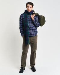 Regular Fit overhemd met ruit en visgraatstructuur