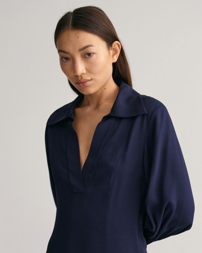 Slim Fit jurk met brede manchetten