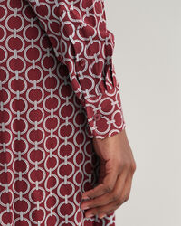 Slim Fit geometrische overhemdjurk