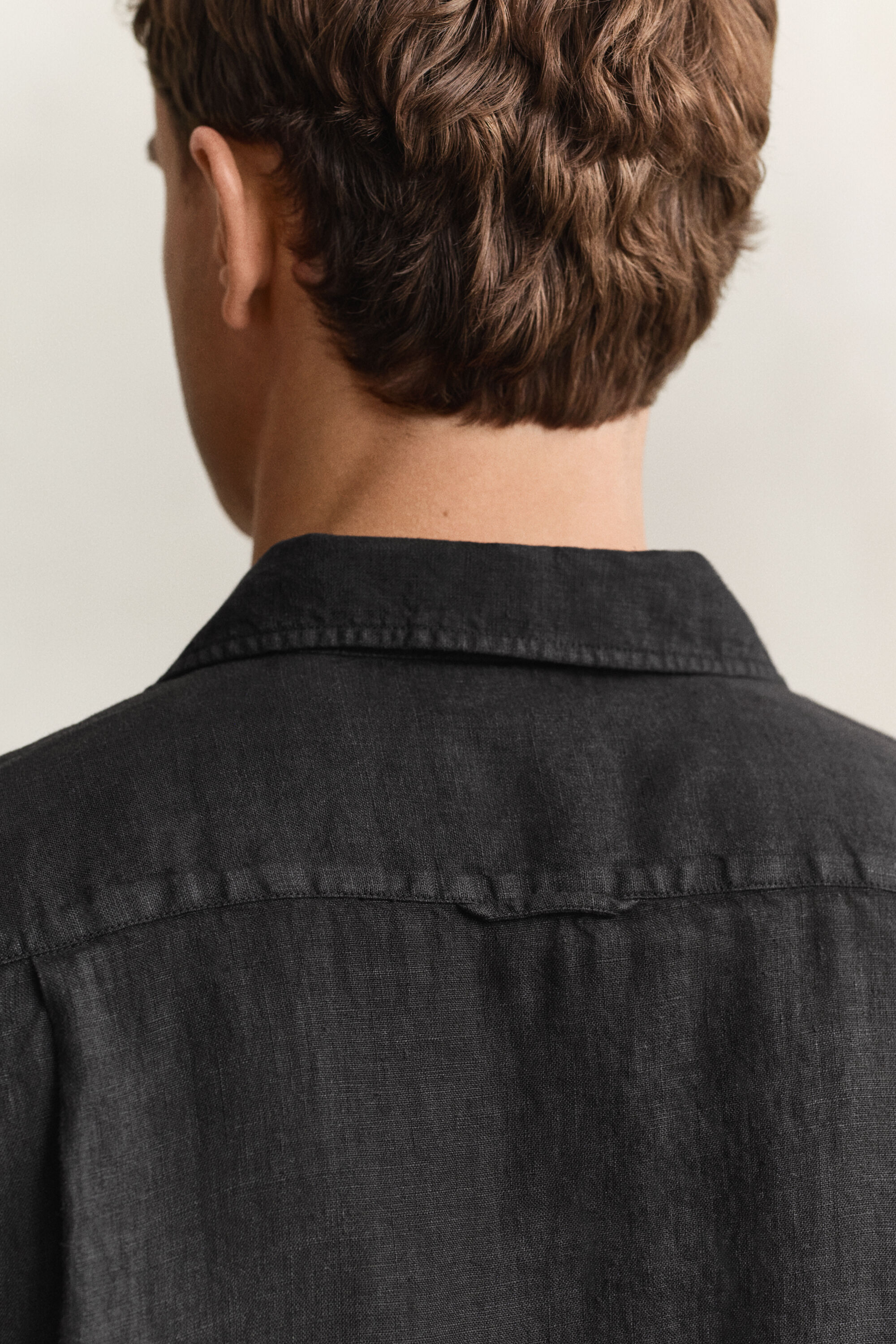 Linnen overoverhemd met korte mouwen