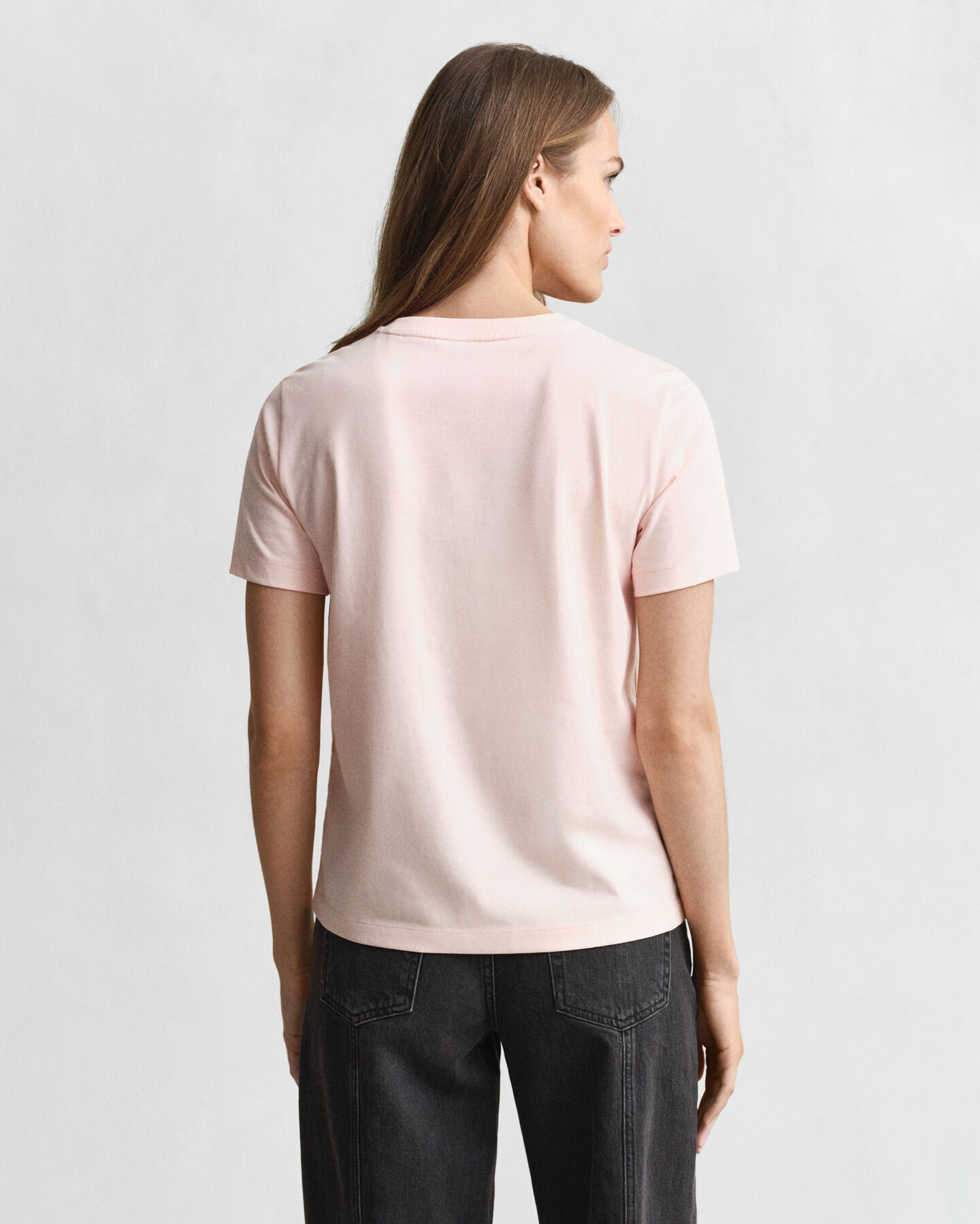 T-shirt met ton sur ton print