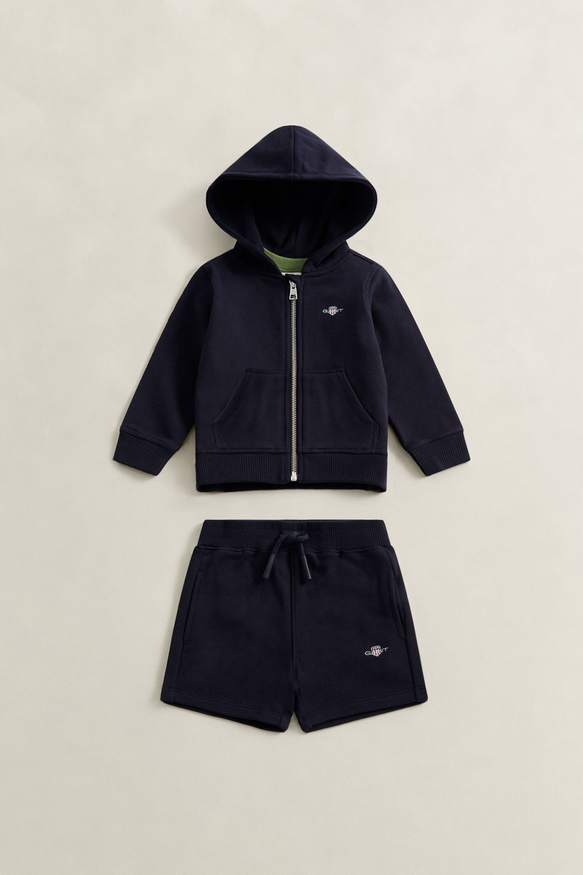 Boys Shield set hoodie met ritssluiting, T-shirt & joggingbroek