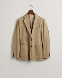 Kostuumblazer van katoen en linnen