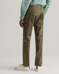 Hallden Slim Fit chino van keperstof