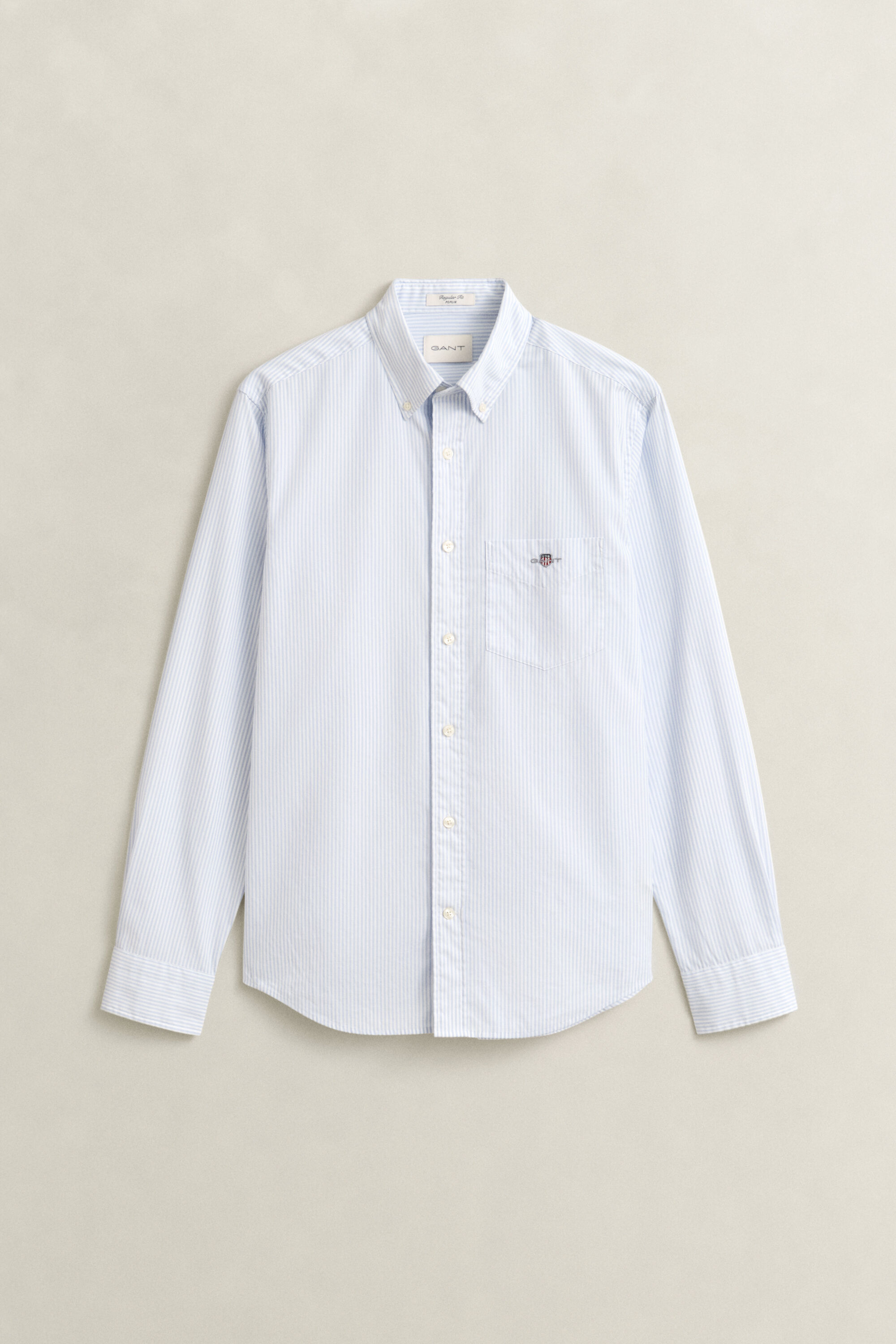 Classic Regular gestreept poplin overhemd