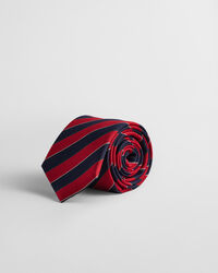 Gestreepte zijden stropdas