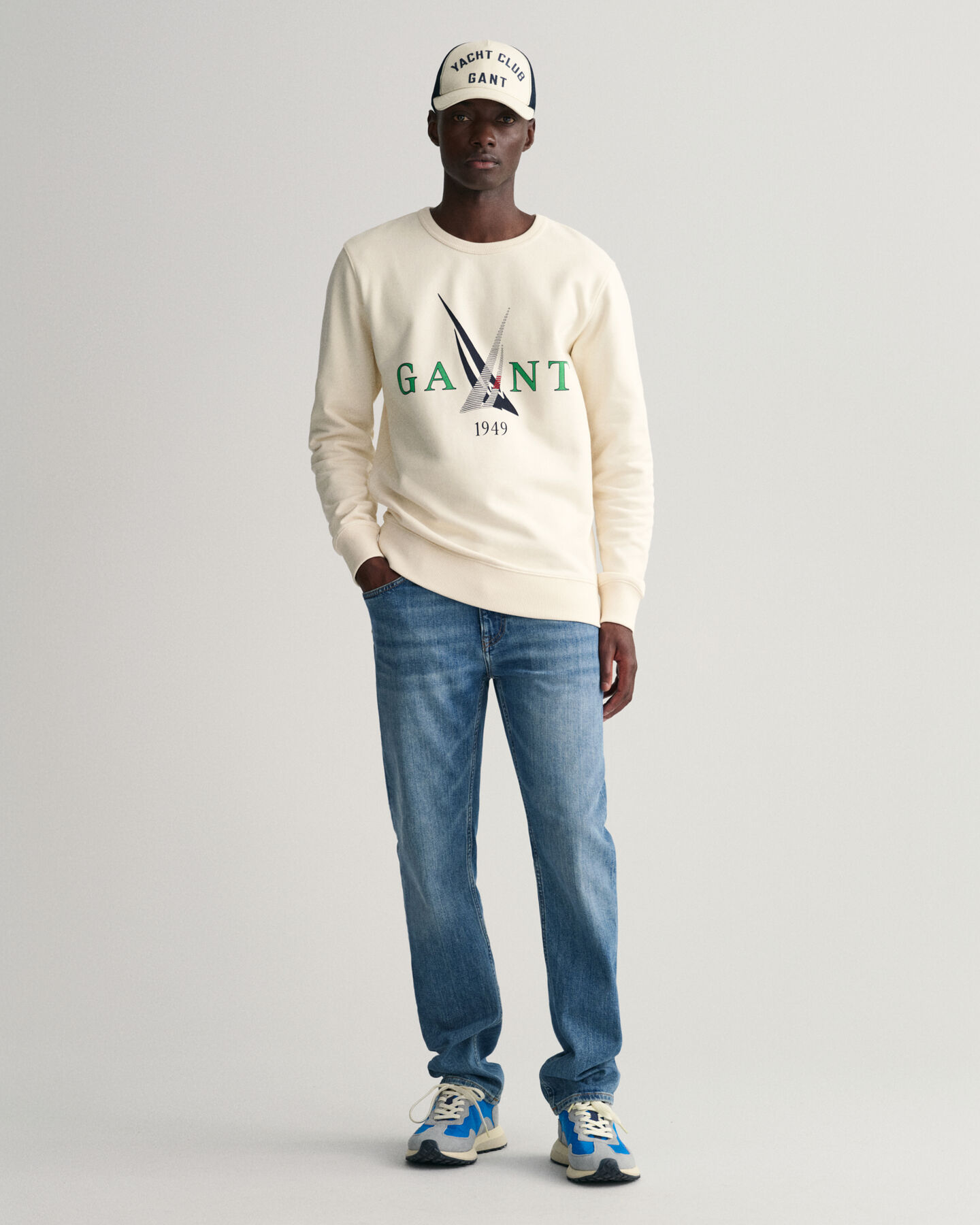 Sail Print sweatshirt met ronde hals