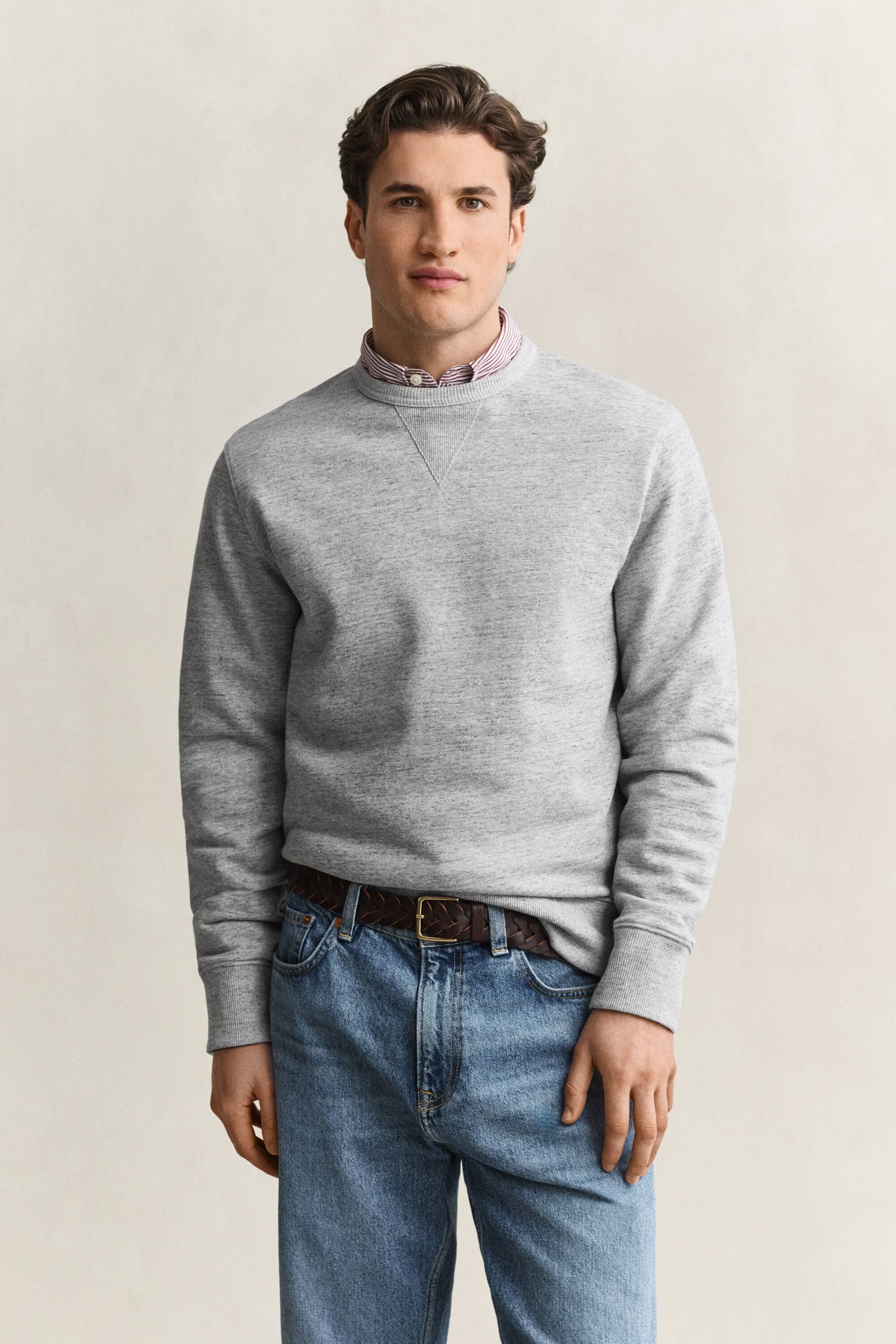 Heather Sweatshirt met ronde hals