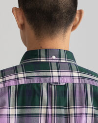 Oversized overhemd van geruite keperstof