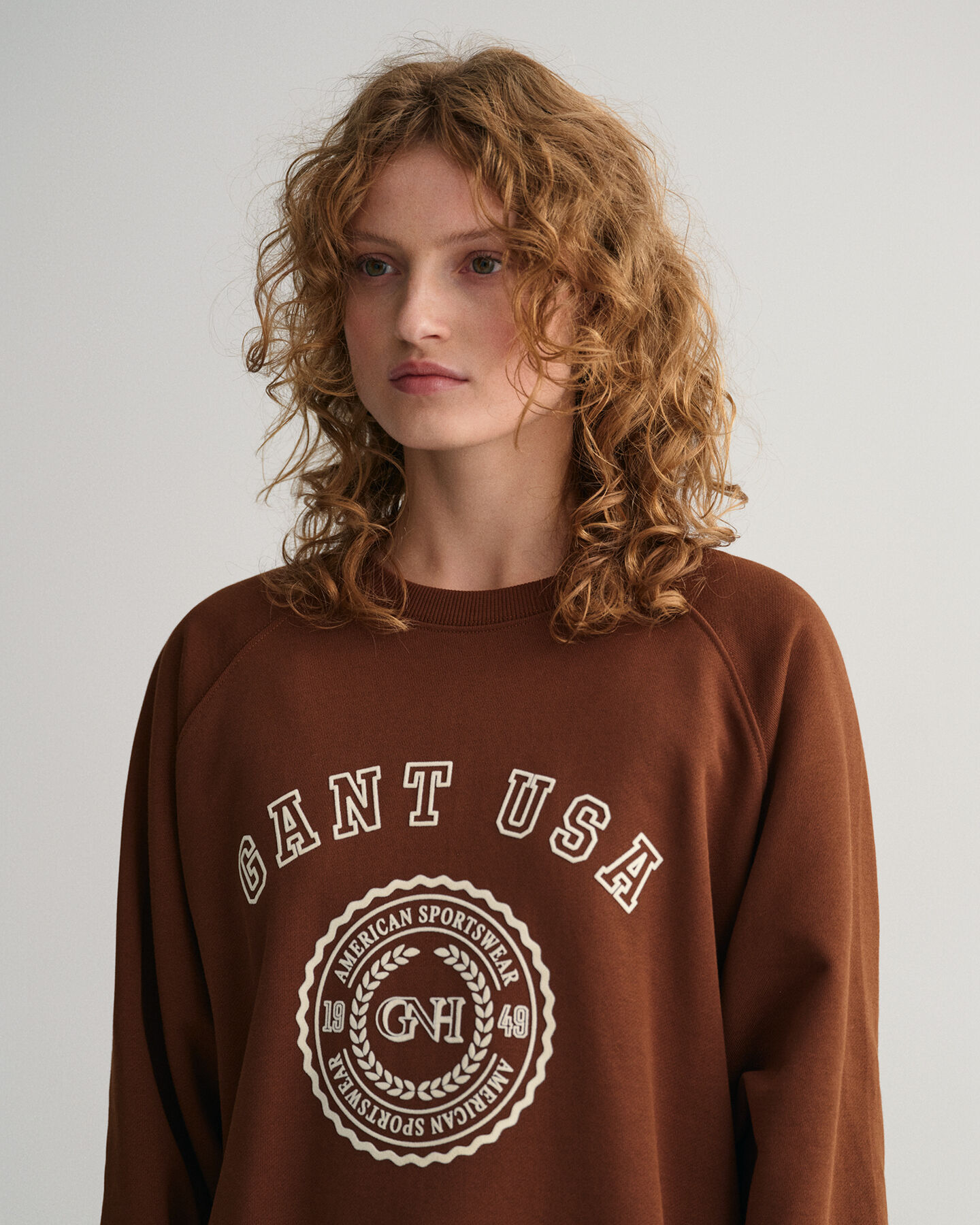 Oversized GANT USA sweatshirt met ronde hals