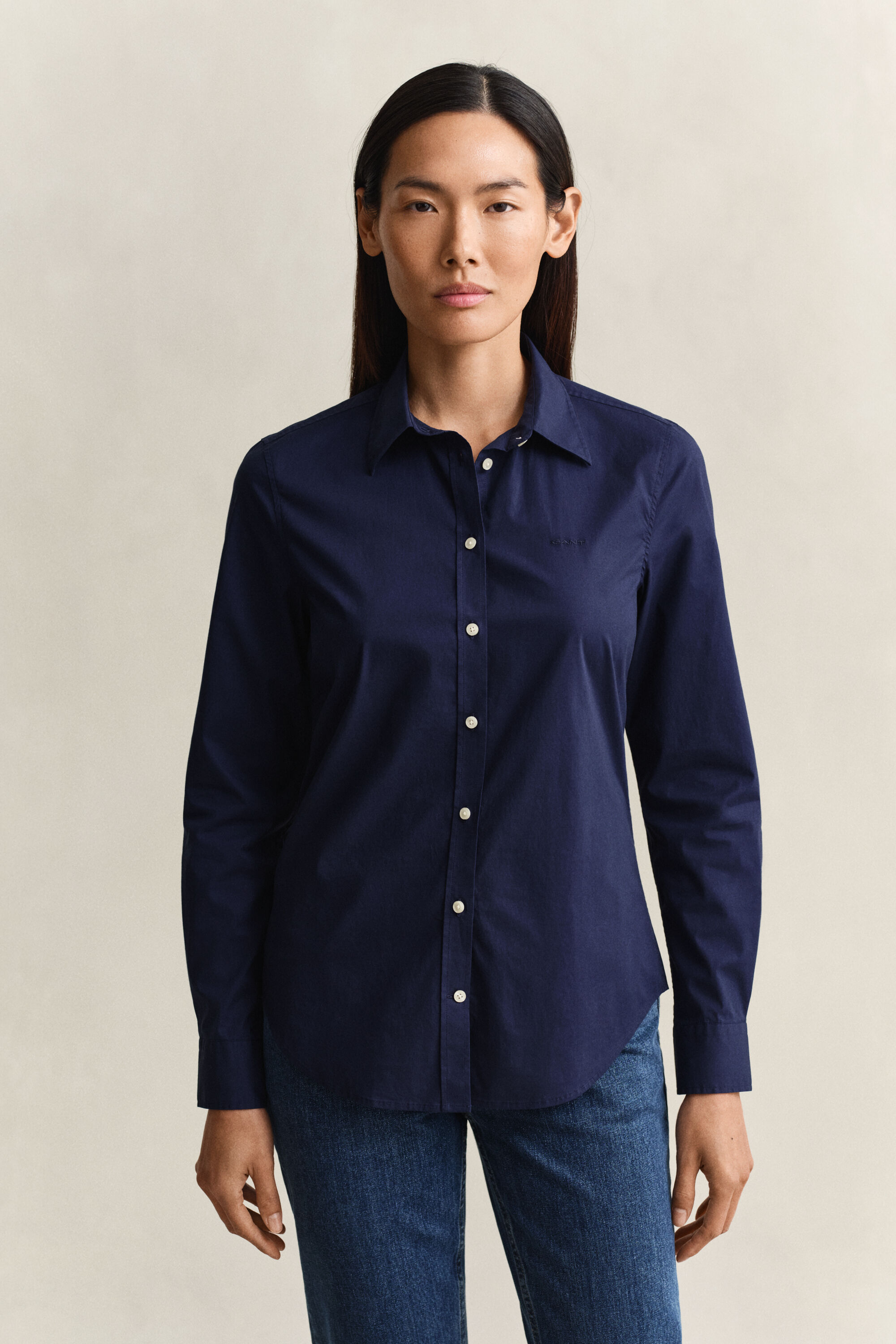 Poplin overhemd