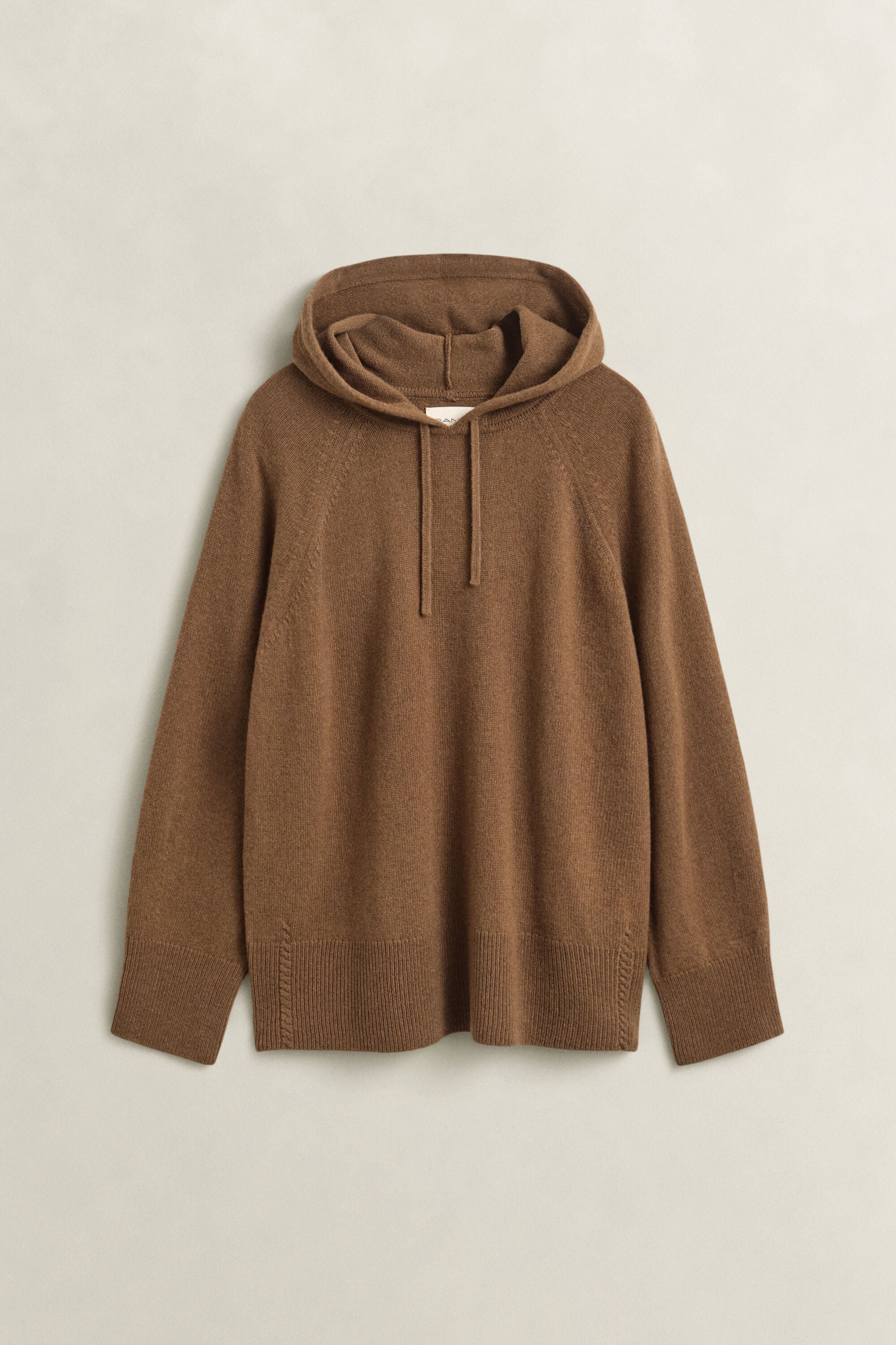 Hoodie van wol en kasjmier