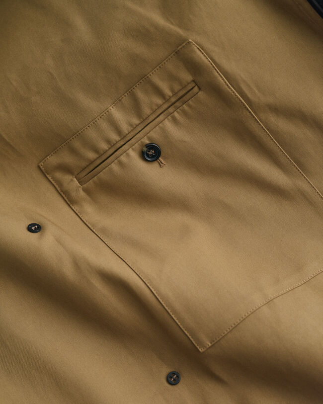 Trenchcoat van gebonden katoen