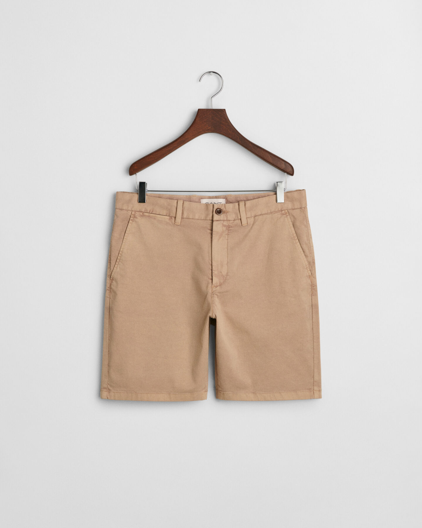 Regular Fit chinoshort van dobbyweefsel