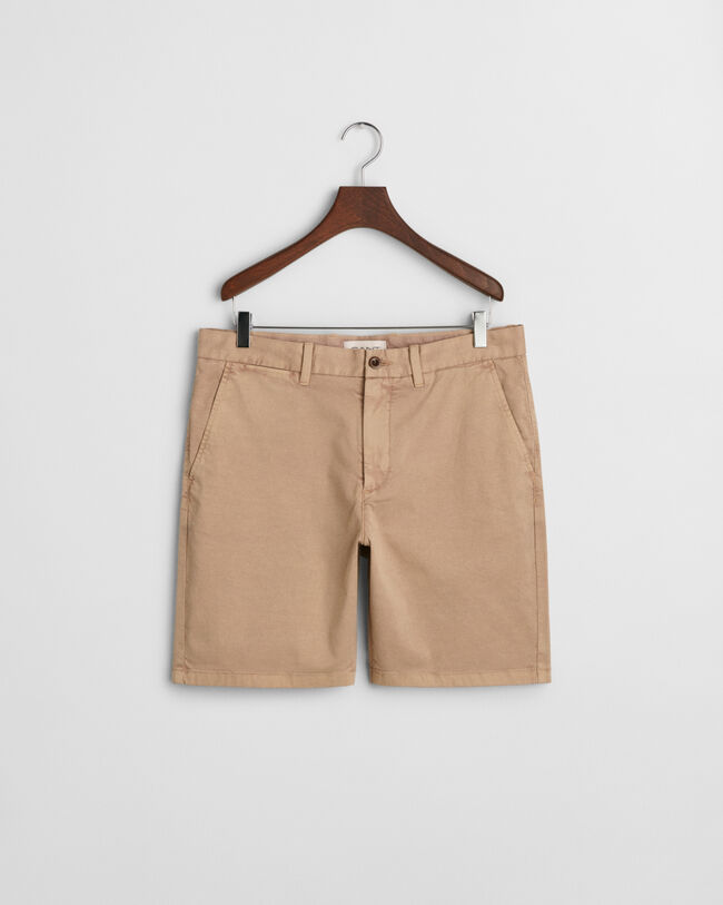Regular Fit chinoshort van dobbyweefsel