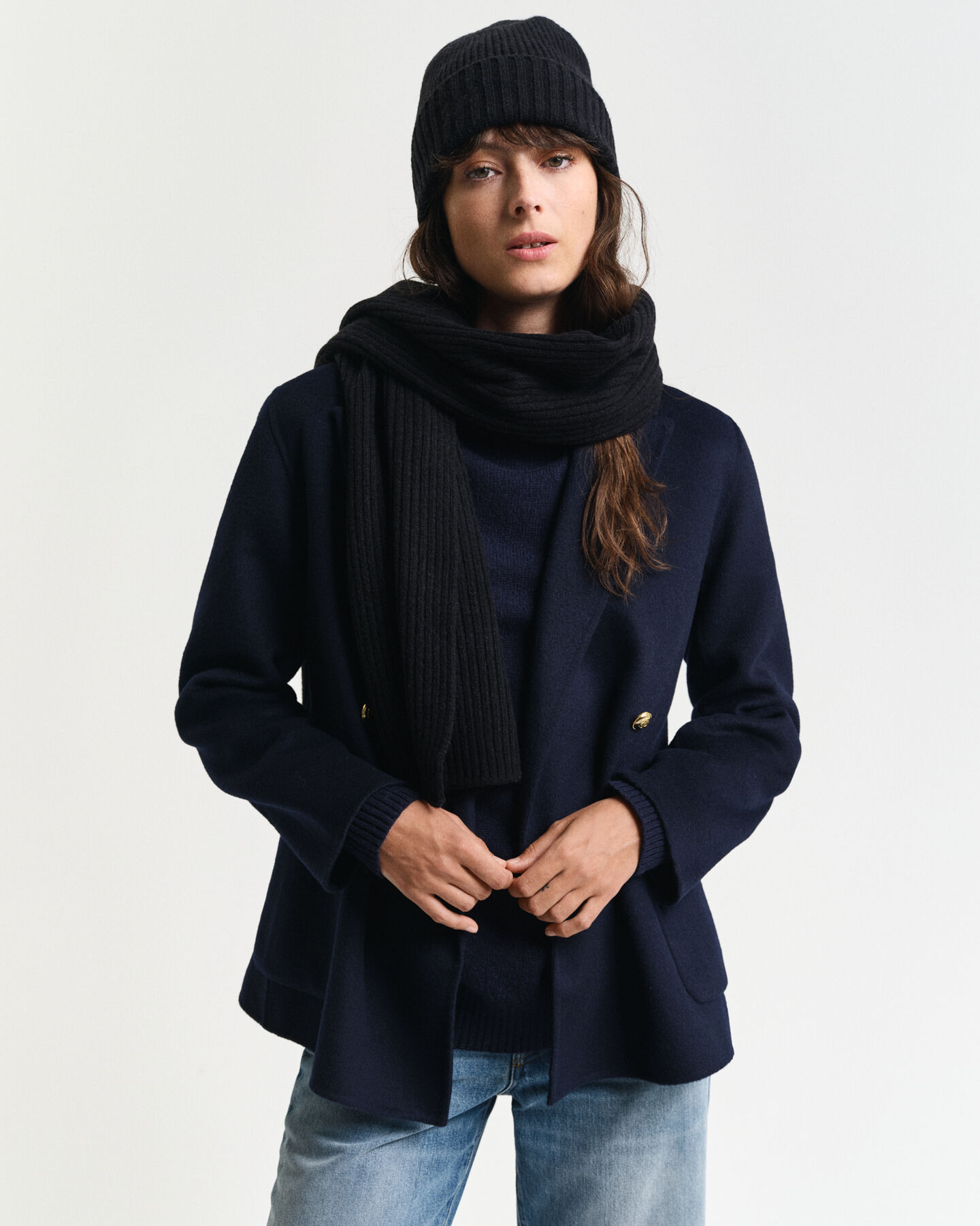 Script Graphic beanie & sjaal in cadeauverpakking