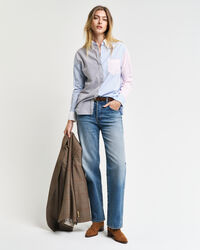 Relaxed Fit Patchwork overhemd