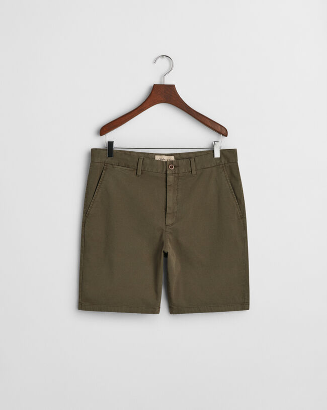 Regular Fit chinoshort van dobbyweefsel