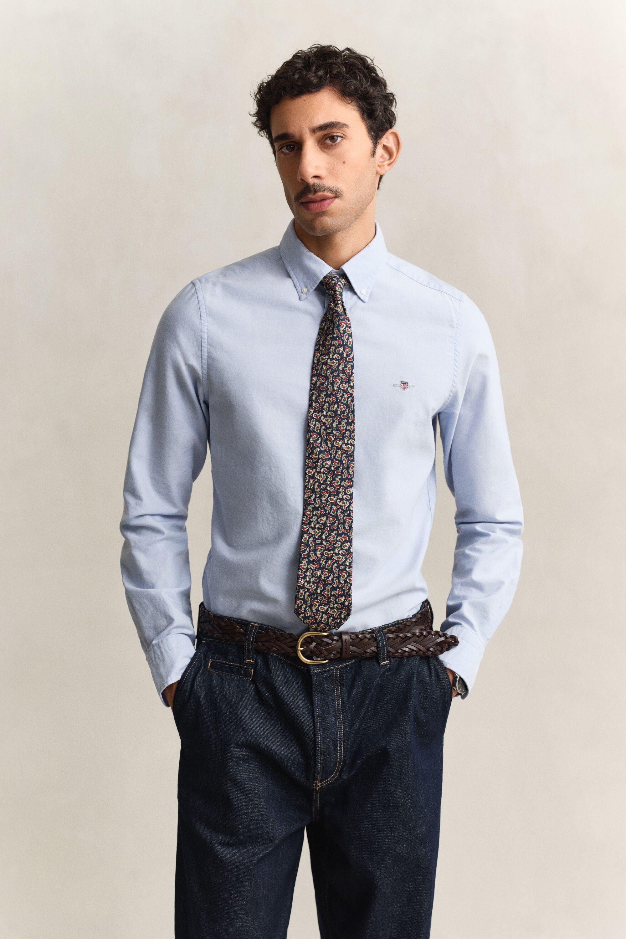Slim Fit klassiek Oxford-overoverhemd