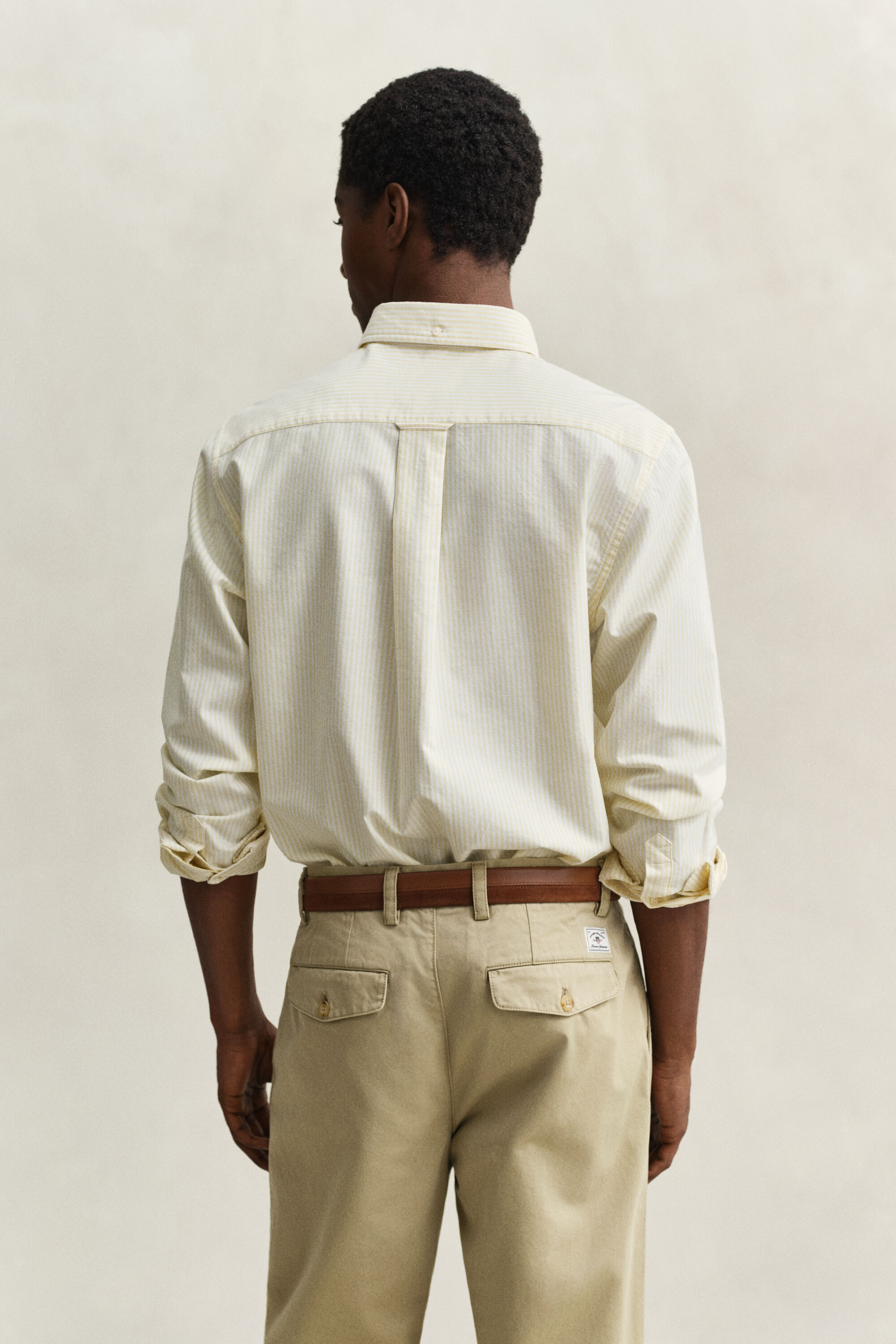 Klassiek Oxford-overoverhemd met Banker-streep