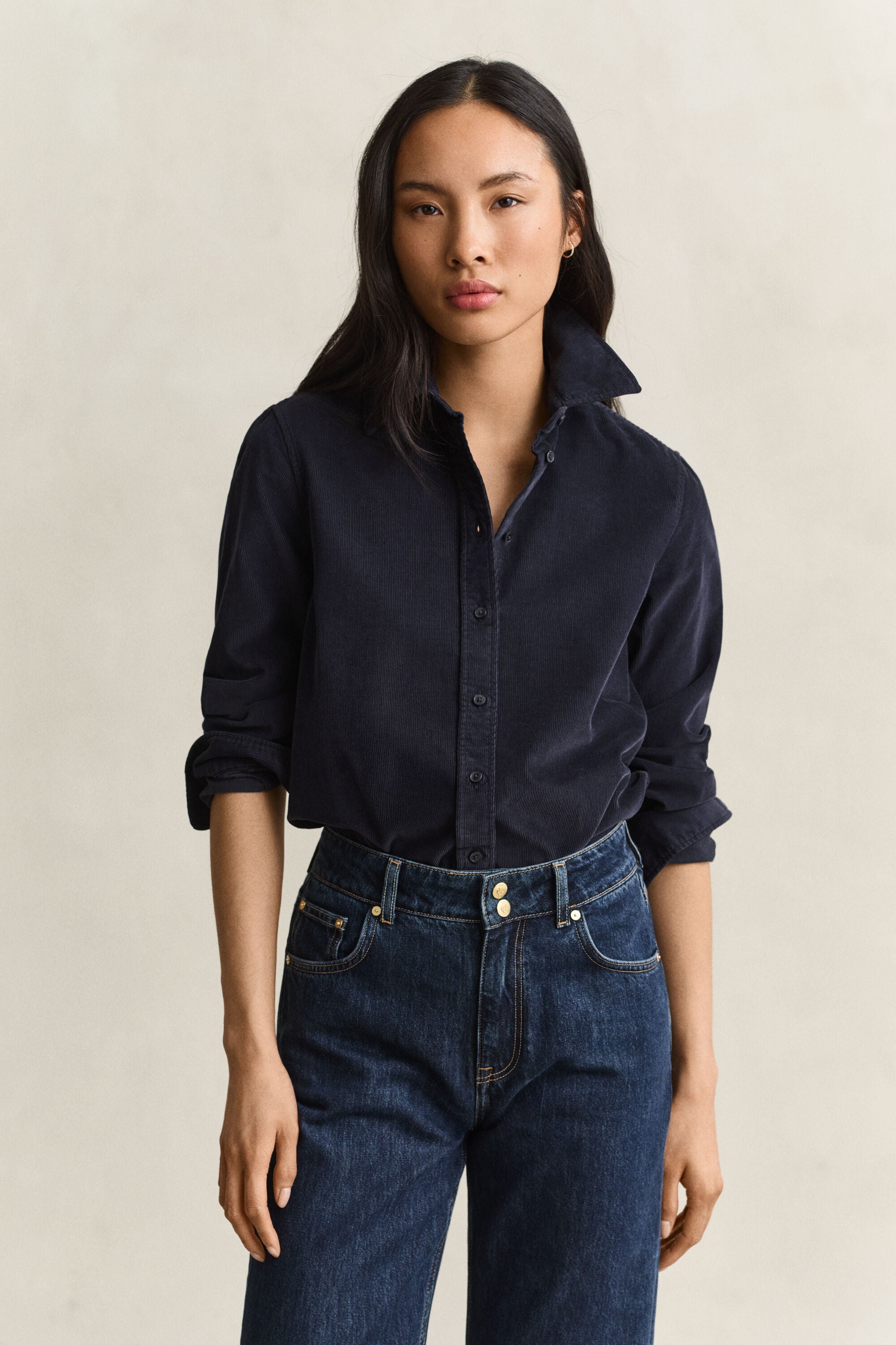 Regular corduroy overhemd