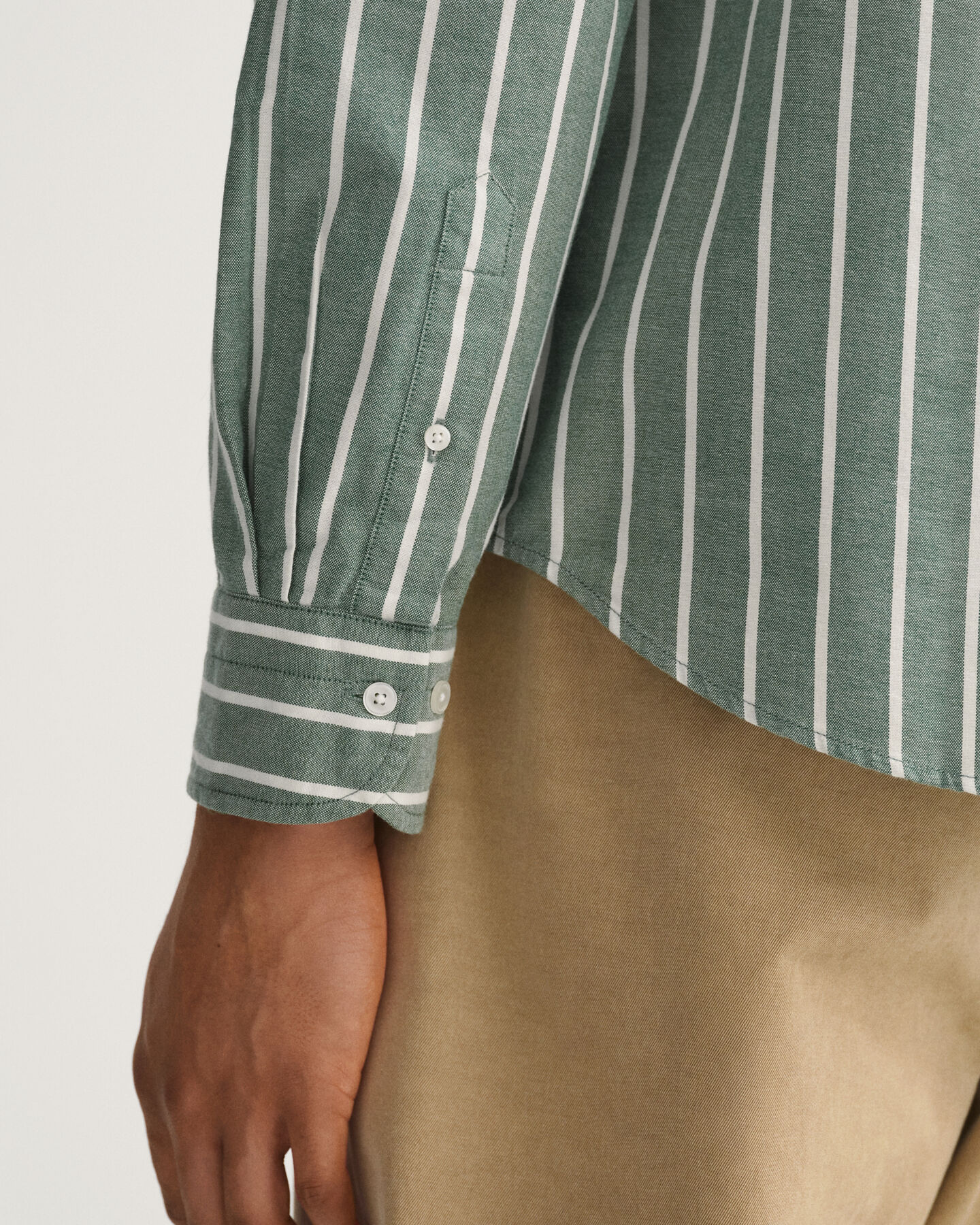 Regular Fit Oxford-overhemd met brede streep