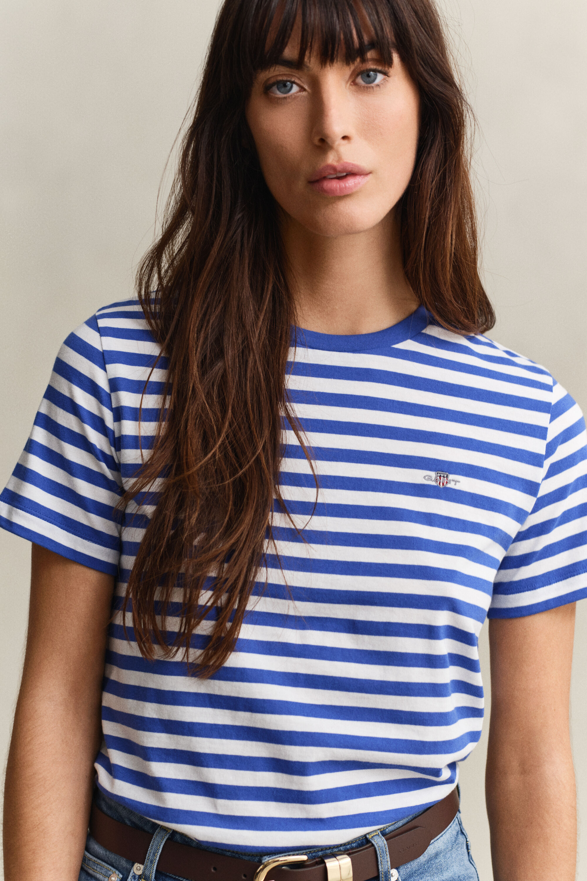 Shield T-shirt met strepen