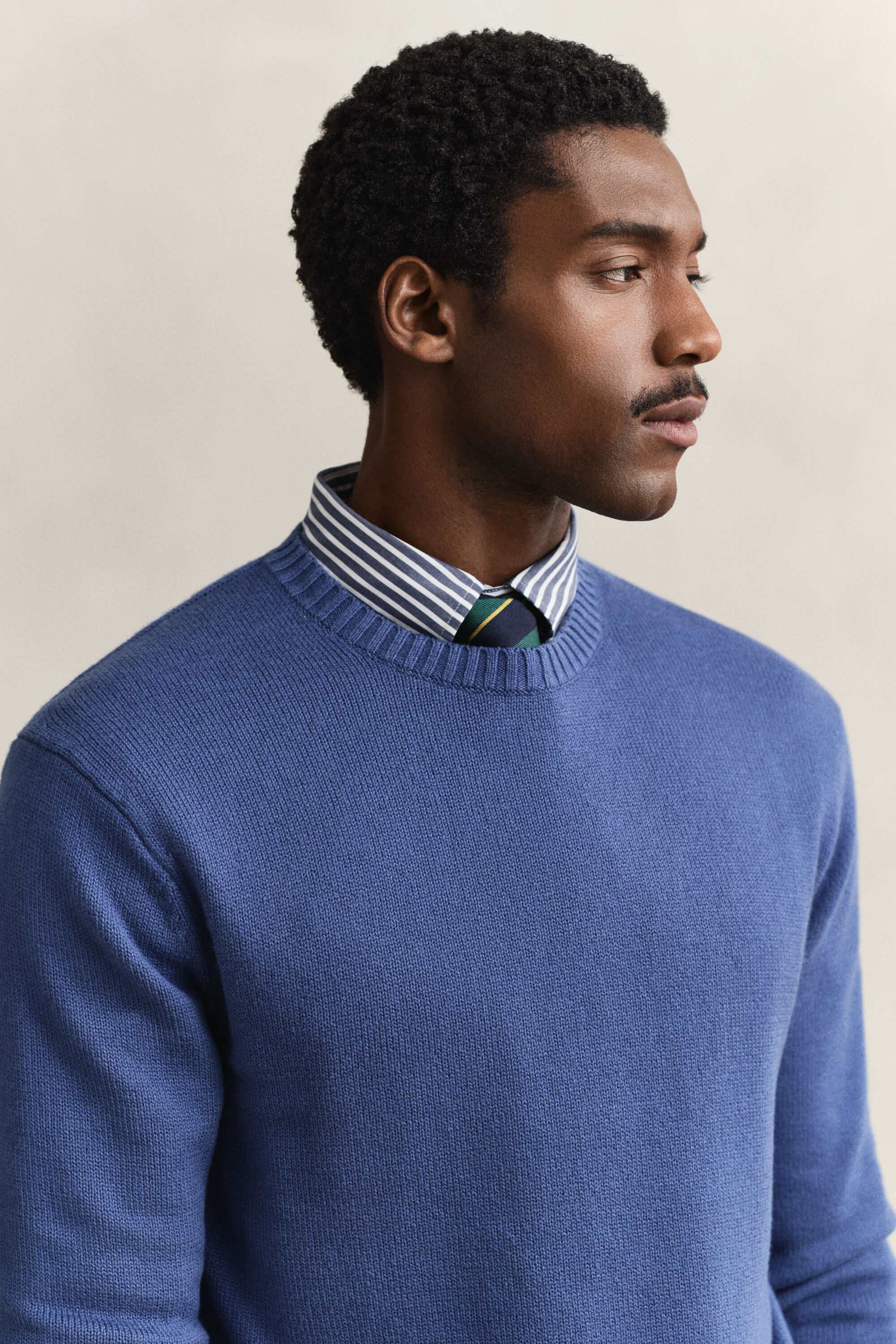 Trui met ronde hals van katoenmix