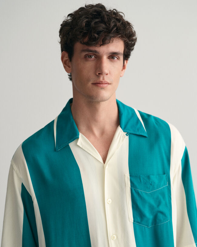 Relaxed Fit overhemd met korte mouwen van viscose