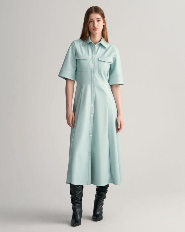 Kunstleren overhemdjurk