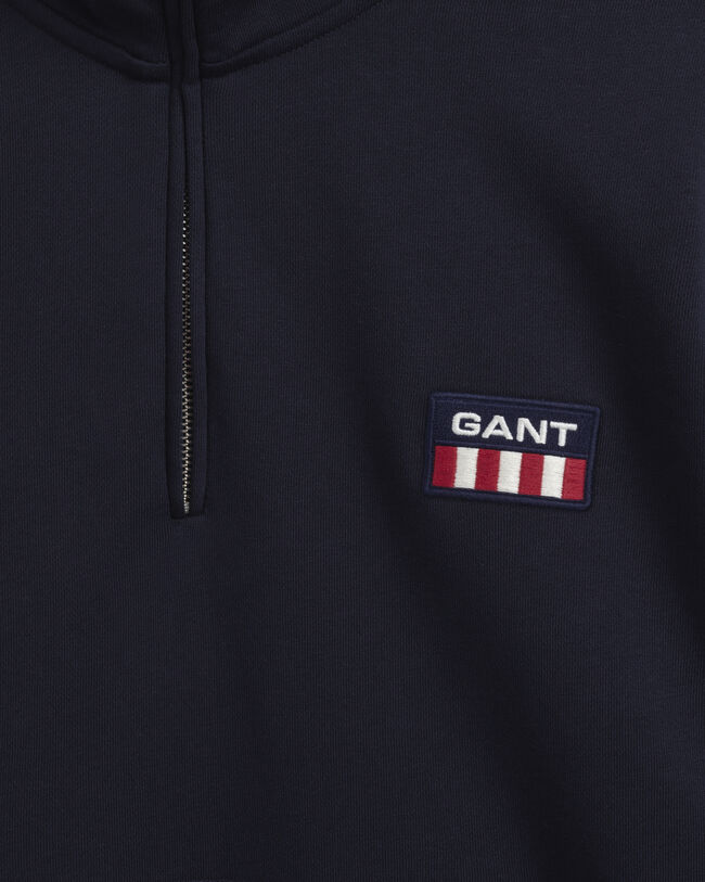 Retro Flag sweater met korte rits