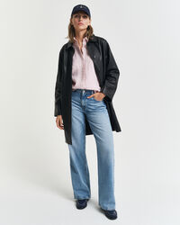 Regular Fit gestreept linnen overhemd